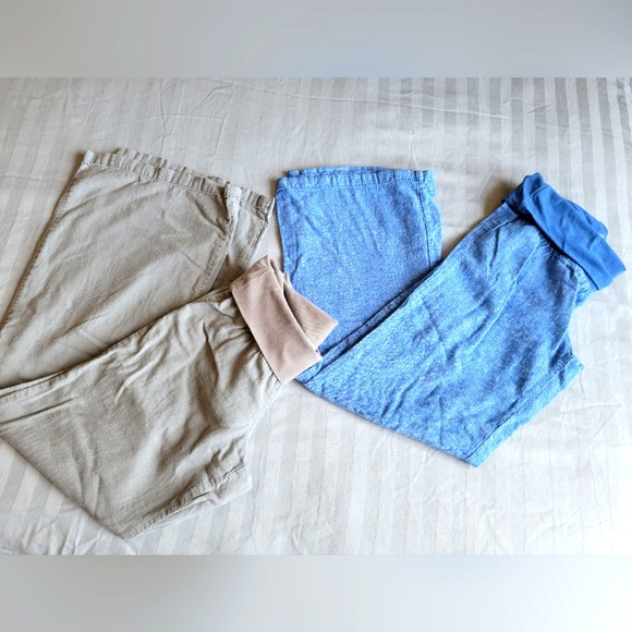 Old Navy Pants - XS Old Navy Wide Leg Foldover Waist Summer Pants. 2 Pair Bundle.